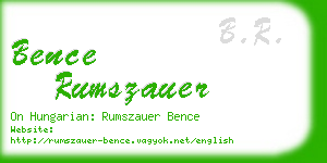 bence rumszauer business card